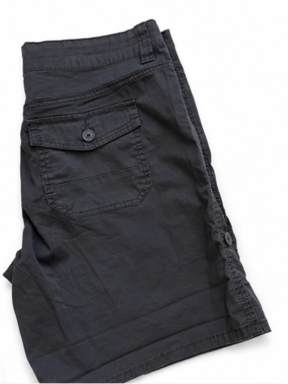 NWT Unionbay Convertible Cargo Shorts Gray Size 8 Mid Rise Stretch Utility - Picture 3 of 6